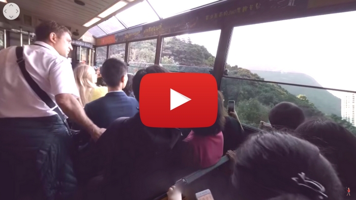 360 video: Inside Peak Tram, Hong Kong, China