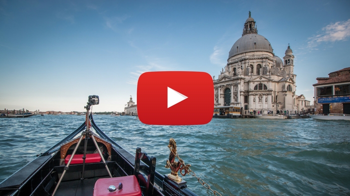 360 video: Gondola in Venice, Italy